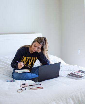 Student Studies at Home During COVID-19