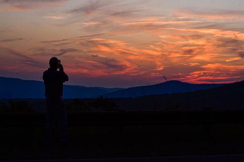 Sunset over Morgantown, West Virginia 