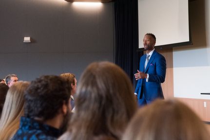 Morris Morrison Speaks in the Esbenshade Auditorium During his Empowerment Series in October 2022