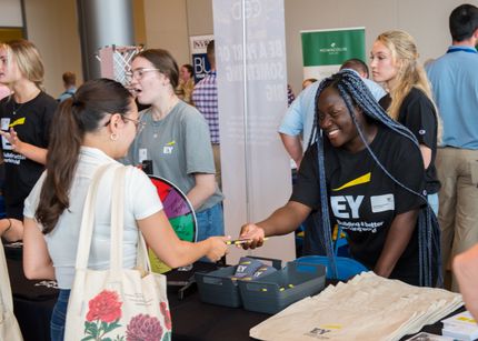 Students Attend the Fall 2022 Back to School Event at Reynolds Hall Sponsored by EY