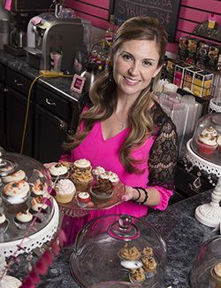 Anna Carrier, co-owner of the Cupcakerie